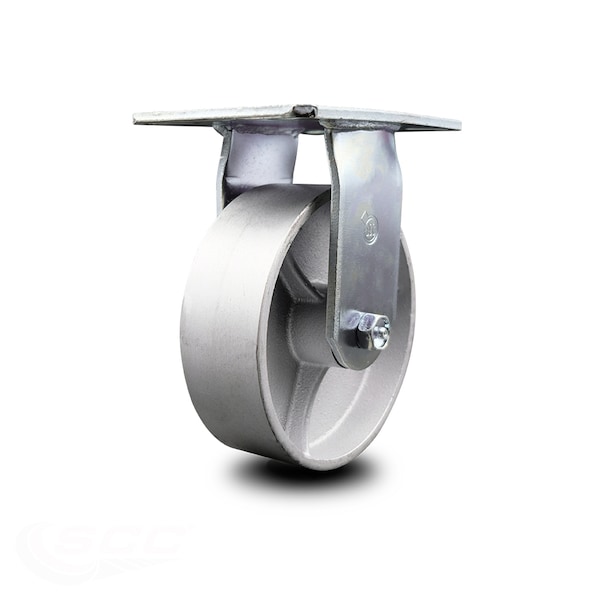 6 Inch Heavy Duty Top Plate Semi Steel Rigid Caster with Roller Bearing SCC